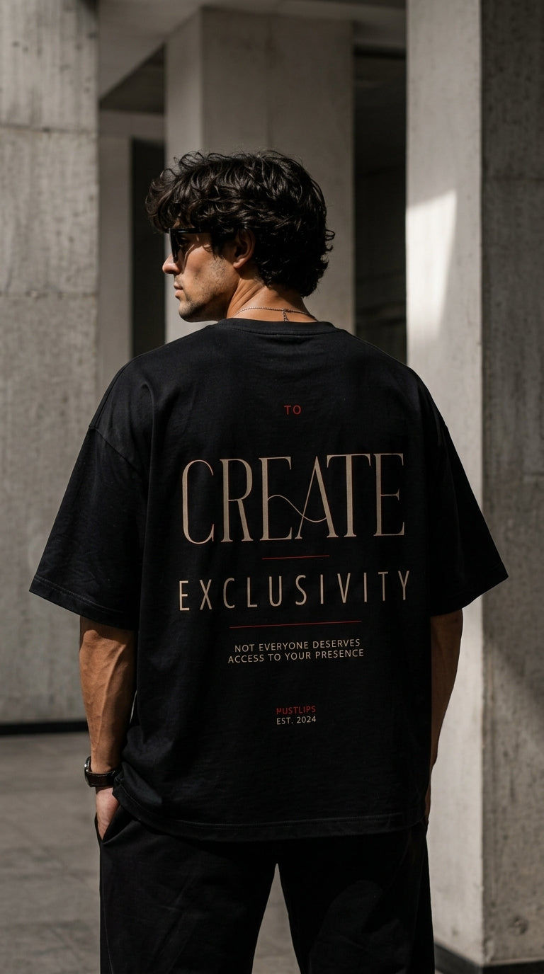 LIMIT YOUR AVAILABILITY Oversized Terry Tee – Black | HL ATELIER