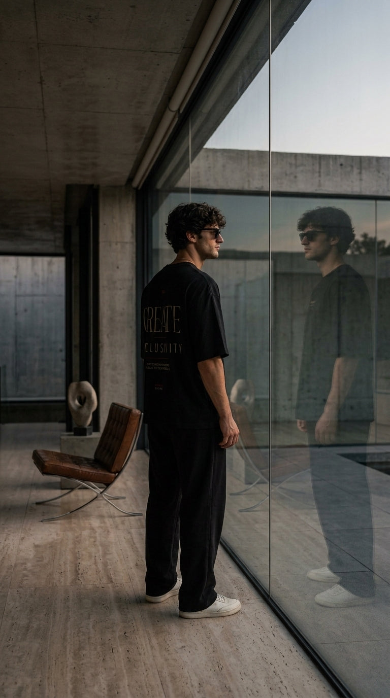 LIMIT YOUR AVAILABILITY Oversized Terry Tee – Black | HL ATELIER