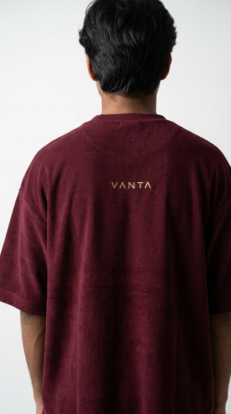 VANTA Motorcycle Embroidery Oversized Terry Tee