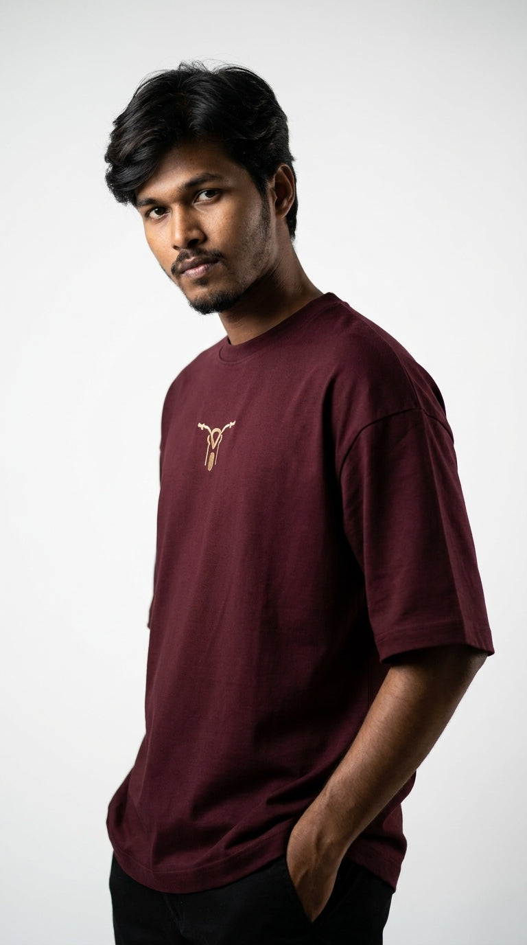 VANTA Motorcycle Embroidery Oversized Terry Tee
