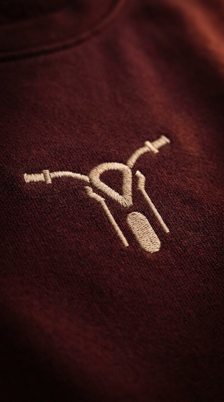 VANTA Motorcycle Embroidery Oversized Terry Tee